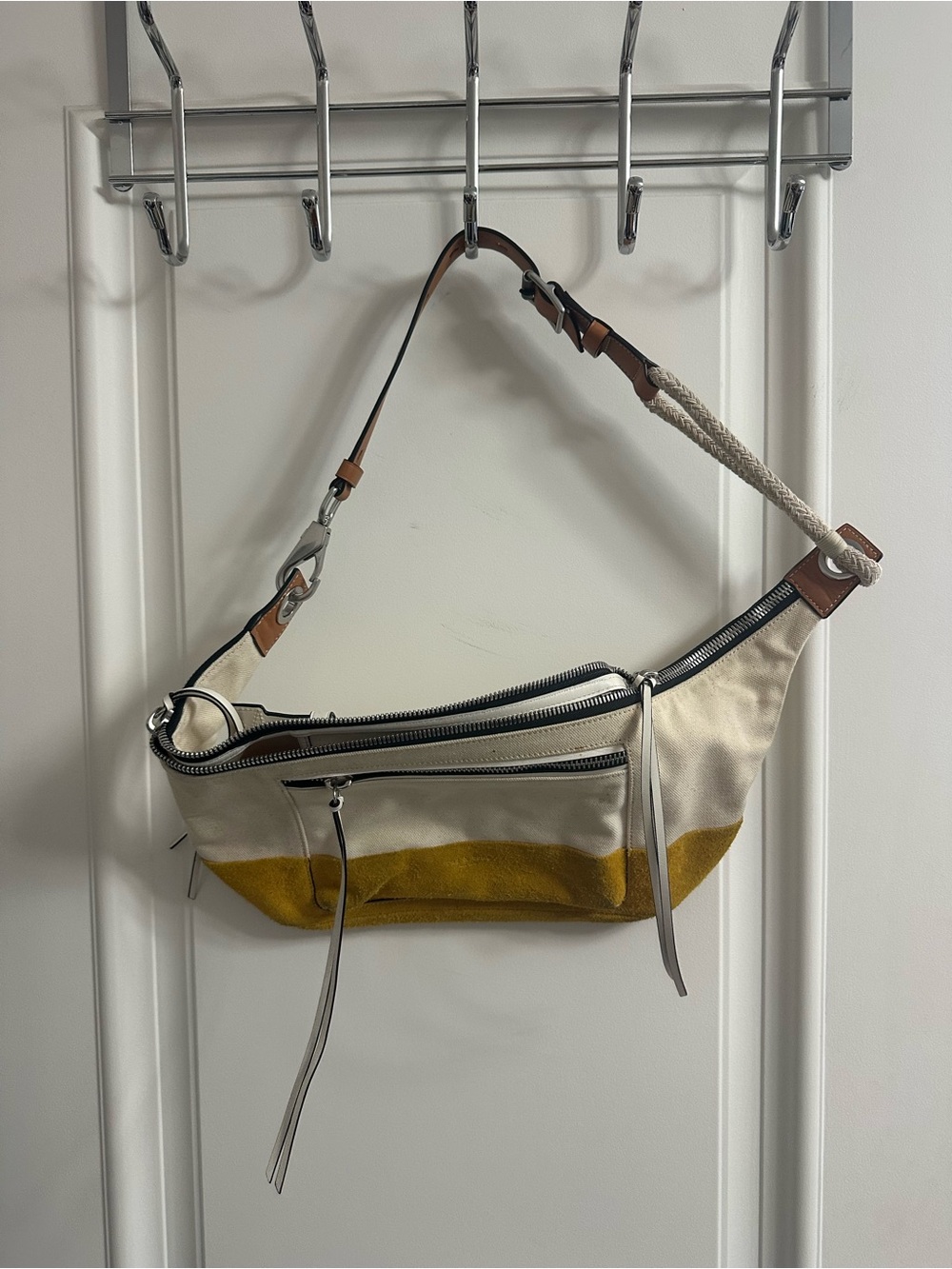 rag & bone Cream and Mustard Yellow Crossbody Bag